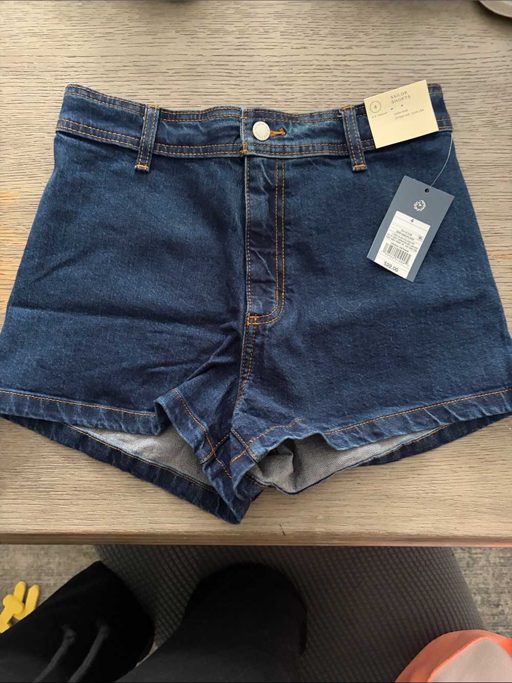 Universal Thread Dark Blue High-Rise Denim Shorts